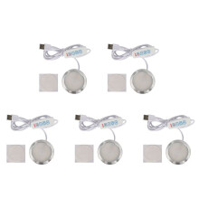 5X Modelo de Impressão 3D Luz LED Refletor LED 5V Luz Noturna Ultrafina USB Luz LED Ajustável para Lâmpada de Kit de Garagem