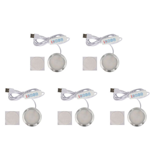 5X 3D Printing Model LED Light LED Spotlight 5V Ultra-Thin Night Light USB Adjustable LED Light for Garage Kit Lamp