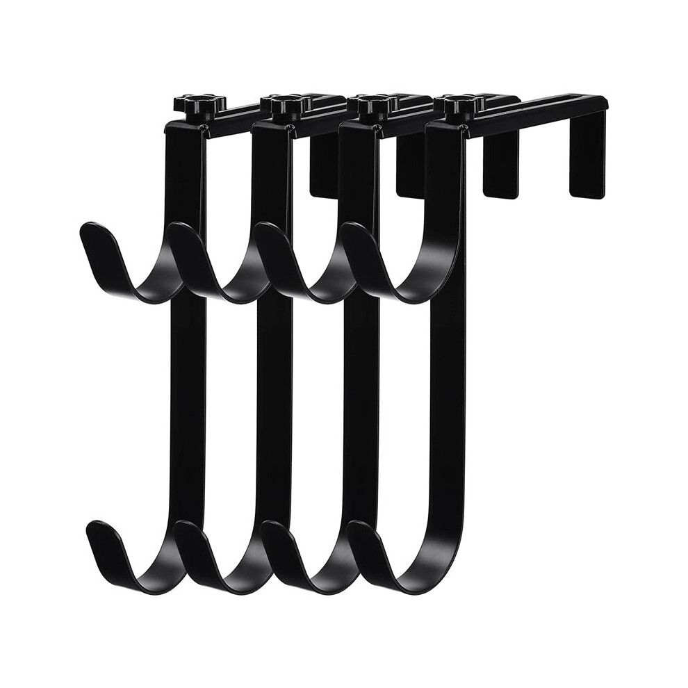4Pcs Adjustable Pool Pole Hangers, Metal Fence Hooks Pool Tool Holder For Telescopic Poles Skimmers Brushes 4713774053870