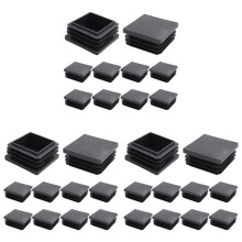 30 Pcs Plastic Square Blanking End Cap Tubing Tube Inserts 38mm x 38mm