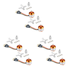 6 Pcs 2212 1400KV Brushless Outrunner Motor with Mount 10T for RC Aircraft/KKmulticopter 4/6 Axle Quadcopter UFO