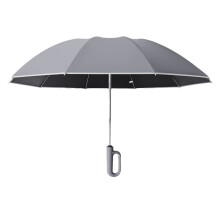 Guarda-Chuva Dobrável Reverso Totalmente Automático com Faixa Reflexiva À Prova de Vento Guarda-Chuvas UV para Viagens com Alça de Mosquetão, e