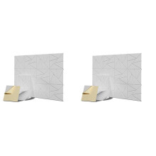 Paquete de 24 Paneles Acústicos con Autoadhesivo, 12 x 12 x 0,4 Pulgadas, Paneles de Espuma Una Prueba de Sonido, Paneles de Sonido de Alta Densidad,