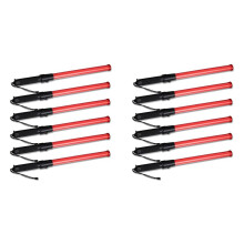 12 Pezzi 41 cm Segnale Stradale Bacchetta di Sicurezza Traffico un LED Illuminato Traffico con 2 Modelli Lampeggianti
