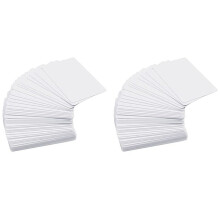 Paquet de 100 Cartes PVC Vierges de Qualité Supérieure, Cartes en Plastique Blanc de Qualité Graphique CR80 30Mil pour Imprimantes de Badges