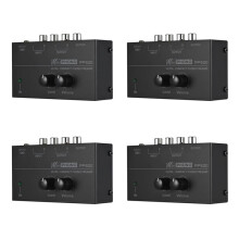 4X Ultra-Compact Phono Preamp PP500 with Bass Treble Balance Volume Adjustment Pre-Amp Turntable Preamplificador US Plug