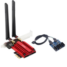 WiFi 7 PCIE WiFi Adapter BT5.4 Tri-Band with 9 Pin 1 to 4 USB2.0 Splitter Motherboard Interface Extension Cable