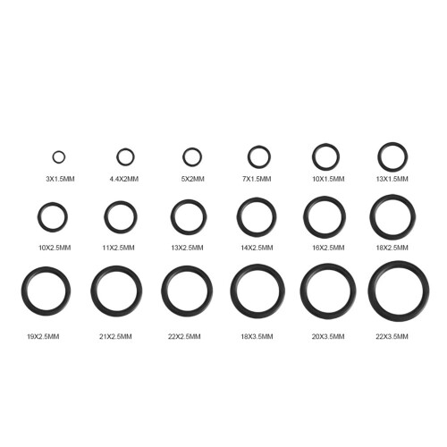 279pc O-Ring Assortment Kit - 18 Sizes Rubber Seal Gasket Set 2
