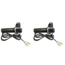 2X Bike Twist Throttle for Electric Bike Throttle 48V Gas Handle Throttle LCD Display Lock Key