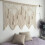 2X Macrame Wall Hanging Handwoven Bohemian Cotton Rope Boho  Home Decor Gray 6