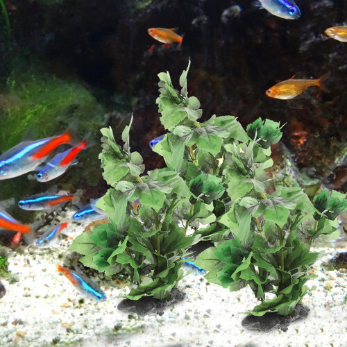 Huiselijke Plastic Visplant Aquarium En Bureaublad 2
