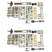2X per 1/16 Henglong Tank 3898-1 USA Sherman M4A3 RC Tank Soldato di Plastica Accessori Borsa