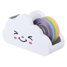 Tejp Rainbow Tape Cloud Cutter Studenthandbok Desktop Tape Cutter SöT FöRpackning Tejpmaskin StudenttillbehöR