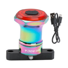 MEROCA Bicycle Tail Rear Light Auto Start Stop Brake USB Charge Cycling Taillight Bike Light Cushion Color