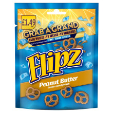 Flipz Peanut Butter Flavour Snack 80g (Pack of 12)