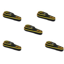 5X Hard Aluminum Alloy 25T M3 Steering Link Servo Arm Horn for 1/10 RC Crawler TRX4 Metal Upgrade Parts,Gold