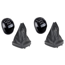 2X 6 Speed Leather Gear Shift Knob Shift Lever Gaitor Boot Cover for mondeo mk4 (2007-2014)