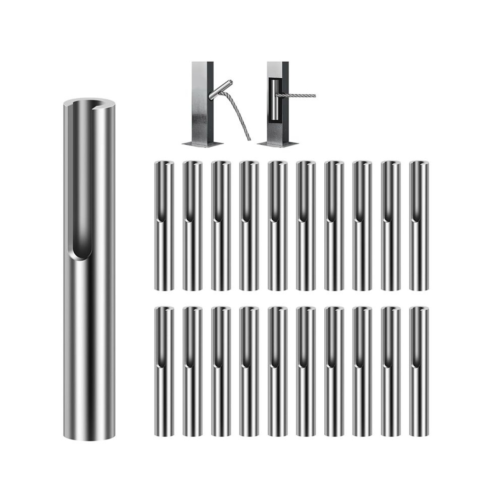 20Pack 1/8In Invisible Cable Railing Kit,Swageless Cable Railing Kit,Cable Railing Invisible Terminal Fixed End Hardware 6032653683730