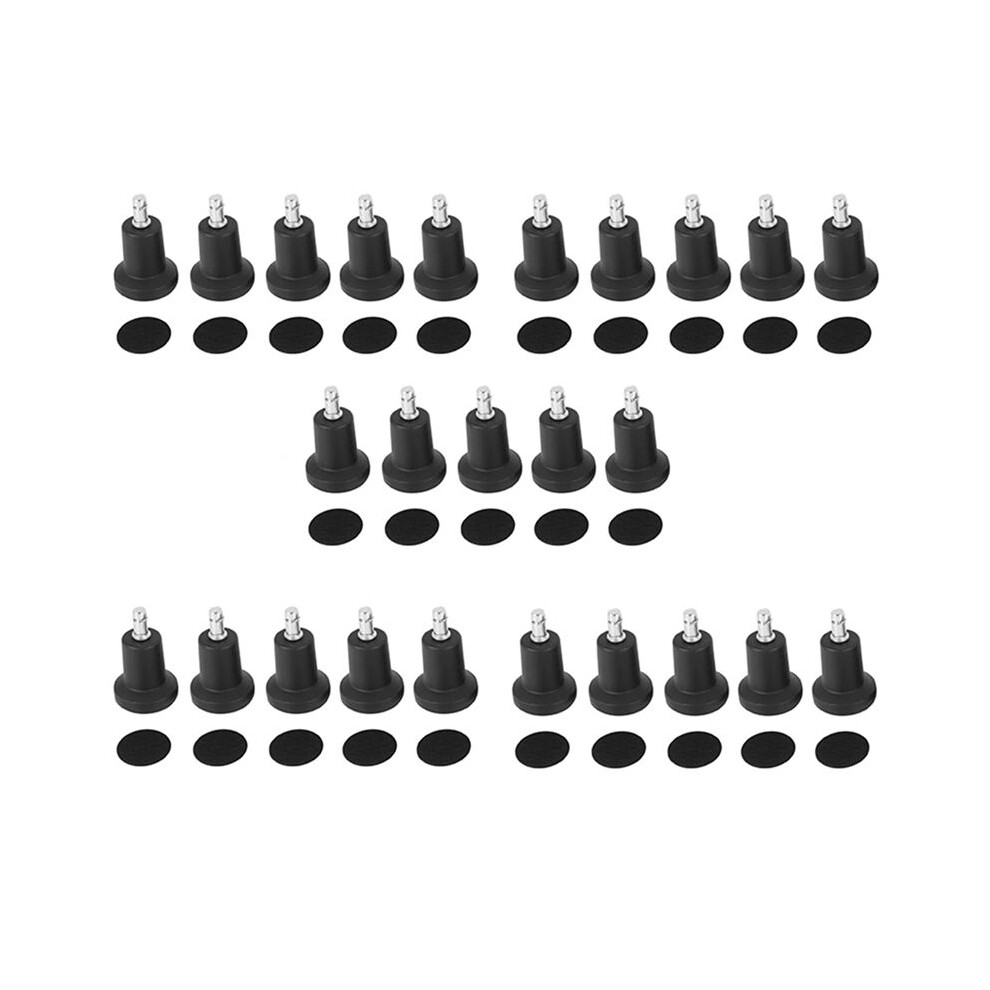 High Profile Bell Glides Replacement For Office Chair Without Wheels & Bar Stool, Fixed Stationary Caster Glide, 25-Pack 6033335298235