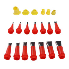 20 Pcs Reusable Stainless Steel Caulking Nozzle Set with 6 Bases for Bathroom Kitchen