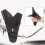 Bogenschießen Handschuh PU Handprotektor Elastisch Schwarz 3