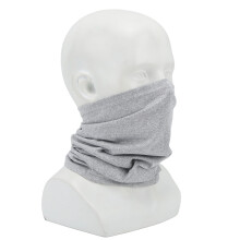 Breathable Polyester Face Cover Scarf with Filter Pocket, Gray