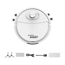 Cleaning Sweeping Robot Automatic Vacuum Robot Ultra Thin Silent Cleaning Hard Floor Cleaning Machine,White