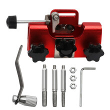 Bracelet Grinder Portable Hand-Cranked Chain Grinder Set Chain Clamp Sharpener Chain Grinder Quick Grinding Tool Red