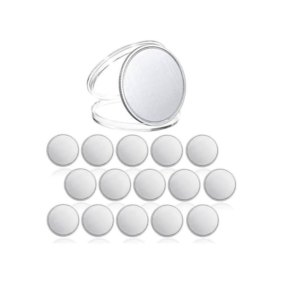 15Pcs Blank Challenge Coin For Laser Engraving, 1.6 Inch Laser Engraved Blank Coin Metal Stamped Coin Silver 6033652649192