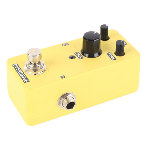 Electric Guitar Effects Pedal Single Block Mini Yellow Overdrive Modulation Effector