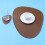 2Pcs Heat Insulation PU Placemats Brown Waterproof Cup Mats 3