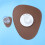 2Pcs Heat Insulation PU Placemats Brown Waterproof Cup Mats 4