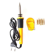 DIY Leder-Brandmalerei-Stift-Set, 7-Teilig, Holzschnitzstift mit 5 Köpfen, Ständer, Holzhandwerkszubehör für Stichelwerkzeug, US-Stecker