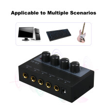 Tragbarer Ultraschall-So low Noise 4-Kanal Audio-Mixer 103x57x28mm Schwarz
