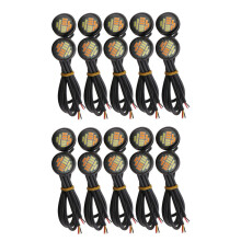 20 Pcs 12V 23Mm Dual Color Switchback 4014 Smd 12 Led Drl Eye Daytime Light Car Motor Turn Lights