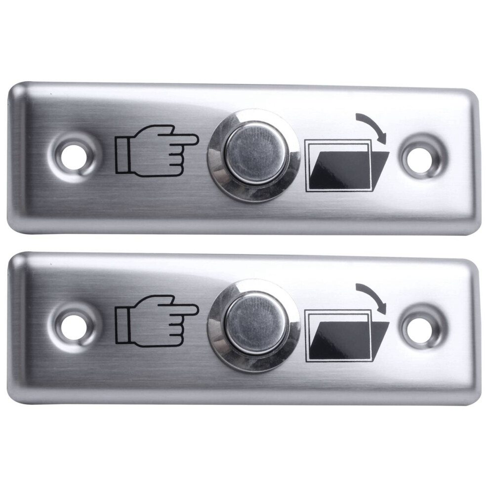 2X Steel Door Exit Release Push Button Home Part Of Access Control M1l3 Silver 6031151181878