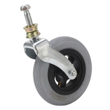 6 Inch Grey PU Inflatable Universal Wheelchair Front Wheel