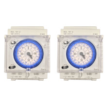 2X Analog Mechanical Timer 110V-220V 24 hours Daily Programmable 15min Setting Relay SUL181D Hot