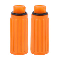 2pcs 16mm Male Thread Dia Plastic Oil Plug for Air Compressor Orange