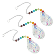 3X Soleil Capteur Feng Shui Cristaux Fenêtre Grand Ab Ab Drop Prism Décoration