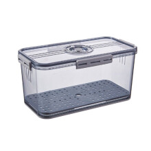 Bread Box Bread Boxes for Kitchen Counter Airtight, Recording Bread Storage Container with Lid Grey