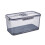 Bread Box Bread Boxes for Kitchen Counter Airtight,  Recording Bread Storage Container with Lid Grey 1