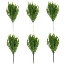 6X, 7 Niederlassungen GrüNer KüNstlicher Pflanzen-mit Blumenperser-Blatt-Blumen-Büro-Hausgarten