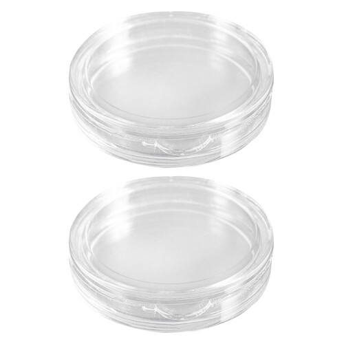 20 Pcs Small Round Transparent Plastic Coin Capsules BoX 25mm