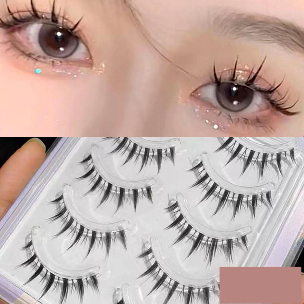 Phui-Pet-Supplies Fluffy False Eyelash Clusters Kit - 5 Pairs