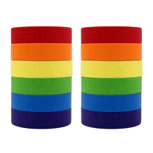 12X Colored Masking Tape,Colored Painters Tape for Arts and Crafts, Labeling or Coding - 6 Different Color Rolls
