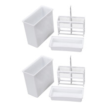 2 In 1 Weißen 48 Stück ObjektträGer Staining Rack Dish Set