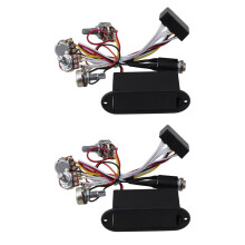 2X 2 Bandes Guitare Basse Active EQ Egaliseur Preampli Pickup de Circuit Noir