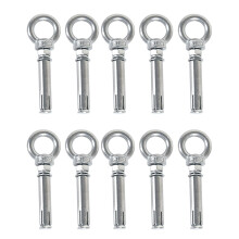 10Pcs M8 x 60mm Expansion Bolt Anchor Bolt 304 Stainless Steel Ring Lifting Anchor Eye Bolt Expansion Eyebolt