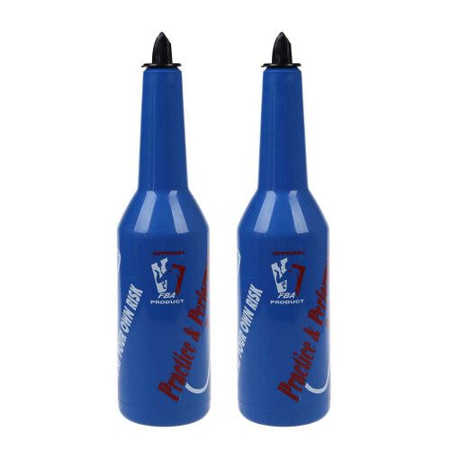 2X Flair Bartender Bartending Practice Bar Pub Bottle Wine Cocktail Shaker -